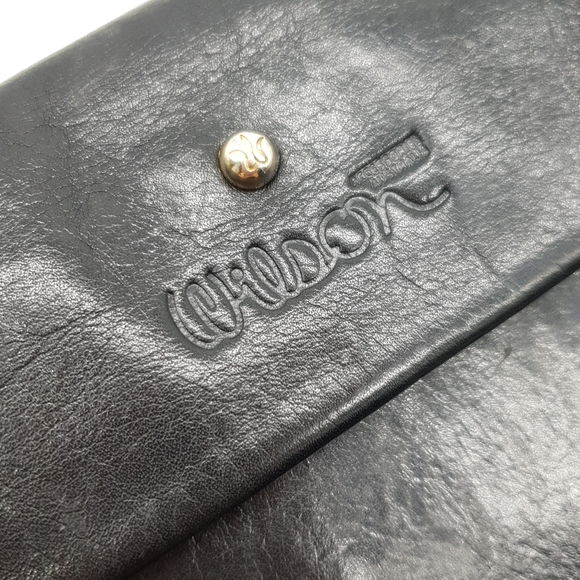 Vintage Wilson Accessories Australia Black Leather Mulit Compartment Crossbody - Picture 12 of 16